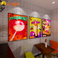 Boîte à lumière LC ultra-mince à succès pour menu de café-bar