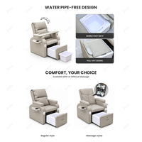 Canapé de manucure et pédicure JOXIN avec bac à pieds amovible et porte-gobelet, chaise rembourrée à dossier haut pour salons de beauté et spas