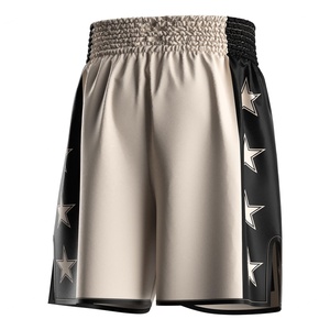 Shorts de boxe professionnels avec ceinture élastique, tissu respirant à séchage rapide, parfaits pour le sparring et l'entraînement physique - Product Image 3