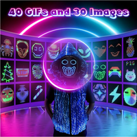 Masque de transformation à commande gestuelle en silicone pour enfants, Halloween, Noël, mariage, remise de diplôme, LED lumineux