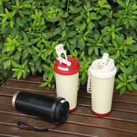 Mug à café High-Looks Lily Valley avec double bec verseur, en acier inoxydable 316, design minimaliste haut de gamme, portable, cadeaux d'affaires
