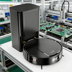 หุ่นยนต์ดูดฝุ่นถูพื้นอัตโนมัติ OEM V2G-SJ ระบบนำทาง Gyro ดูดฝุ่นได้ทั้งแบบเปียกและแห้ง แรงดูด 3500Pa ควบคุมผ่านแอป Tuya Smart สำหรับใช้ในบ้าน - Product Image 1
