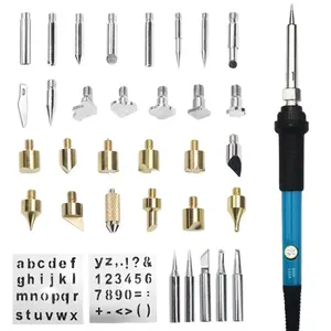 35PCS Portable Carving Pyrography Tool Multi-Function Internal Heating Temperature Adjustable Electric Soldering Iron