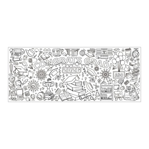 Poster da Colorare a Tema Laurea, Decorazione Personalizzabile Fai-da-Te, Tovaglia a Scorrimento per Graffiti <span class=keywords><strong>e</strong></span> Doodle, Banner per Decorazione Murale - Product Image 6