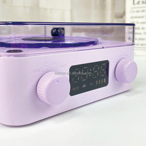 Projecteur de sons apaisants pour le sommeil, avec lumière LED RGB multi-modes violette, bruit blanc, sons de vagues océaniques, lecteur <span class=keywords><strong>vinyle</strong></span> et haut-parleur Bluetooth - Product Image 4