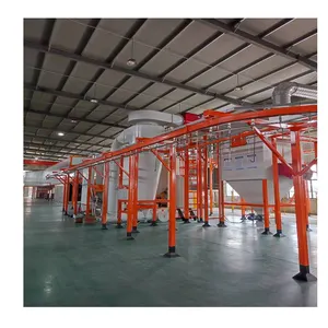 factory price metal cabinet full automatic electrostatic powder coating line