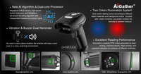 Technologie de décodage IA haute vitesse, scanner de codes-barres 2D filaire industriel pour codes PDM A-9566AI