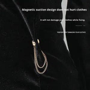 T-shirt Magnetic Buckle <b>Chain</b> Bottom Pants for Tool Fixing Cuffs Hems Detachable Clip Lengthening Shortening Hem - Product Image 4