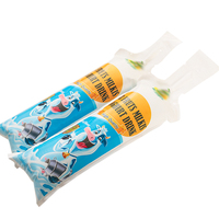 Sachet plastique imprimé personnalisé avec logo pour jus de fruits, lait, liquides, scellable à chaud, résistant à l'humidité