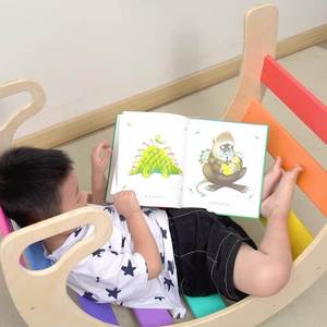 <span class=keywords><strong>CPC</strong></span> CE EN71 Montessori Triangle d'escalade en bois combiné arc-en-ciel Pickler, jouet en bois pour enfants - Product Image 5