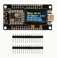 Placa de Desarrollo HKST NodeMCU ESP8266 con Pantalla OLED de 0.96 Pulgadas, Módulo de Controlador CH340 para Programación IDE/Micropython, 7-12V