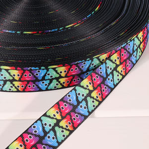 شريط غروغران مطبوع بشعار مخصص من البوليستر، لفة 100 ياردة لإكسسوارات الملابس والعلامات التجارية - Product Image 6