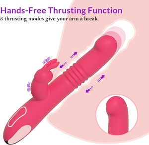 2025 nuevos juguetes flexibles para adultos de conejo, varita clásica de mano impermeable realista, 10 potentes 3 modos de empuje para vibradores de mujer - Product Image 2