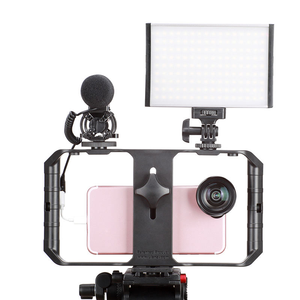 Support de téléphone réglable avec griffe porte-accessoire pour microphone et éclairage d'appoint, <span class=keywords><strong>stabilisateur</strong></span> <span class=keywords><strong>portable</strong></span> pour vlogging, photographie et diffusion en direct - Product Image 3