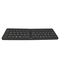 Nouveau clavier portable sans fil pliable BT USB Type-C mini et fin pour tablettes, ordinateurs portables, téléphones mobiles, bureaux extérieurs