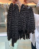 Extensions de cheveux humains vierges non traités à 100 %, bouclés Pixie, ondulés birmanes, 16, 18, 20 pouces, pour tissage rapide, pour femmes