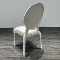 Chaises de banquet de mariage en plastique PP de haute qualité, dossier rond, durables, empilables, imperméables, pour extérieur, hôtel, salon