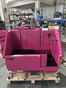 Vasca da Bagno Grande e Lussuosa per Animali Domestici, Vasca per Toelettatura in Acciaio Inossidabile per Cani - Product Image 1