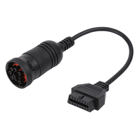 Conector de enchufe macho de 16 pines hembra a J1939 9P OBD2 OBD Eld Cable para lector de código