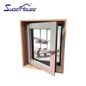 Superhouse-ventana y puerta de aluminio, estilo europeo, inclinación y giro, 50 años de experiencia de fábrica