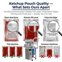 Machine d'emballage verticale automatique pour sachets de ketchup, équipement de remplissage et de scellage VFFS pour sauce tomate et pâte