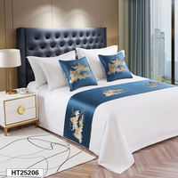 Ensemble de literie hôtelier 4 pièces couleurs unies, housse de couette personnalisée et drap en coton avec taie d'oreiller sur mesure
