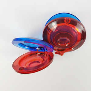Castañuelas transparentes rojas y azules, instrumentos musicales de percusión para niños de 2 a 6 años, juguete unisex - Product Image 3
