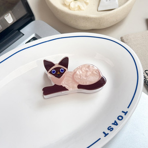 Nouvelles pinces à cheveux tendance pour femmes, design mignon de chien et de chat, pinces à griffes en acrylique - Product Image 6