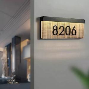 Pannello Luminoso per Porte di Hotel di Lusso, Griglia in Acrilico 3D, Personalizzazione Tridimensionale del Numero della Stanza - Product Image 3