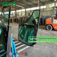 Vitre de pare-brise et de porte de cabine pour engins de construction Caterpillar, Komatsu, Hitachi, Volvo, Doosan – Prix usine, fournisseur direct