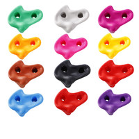 Squirrel Products - Poignées d'escalade en plastique pour enfants, lot de 20, accessoires de terrain de jeu intérieur/extérieur, kit d'escalade murale, fixation murale