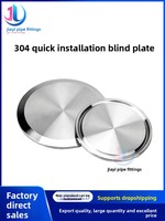 Tutup Tabung Sanitasi Stainless Steel 304, Tipe Tri Clamp Female End Cap Blind Plate, Food Grade Industrial, Kepala Silinder, Ukuran 1/8"-4" HQL