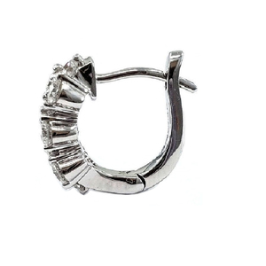 Vente en gros prix d'usine livraison rapide 18k solide or blanc diamant naturel rond rempli d'or boucles d'oreilles pour les femmes cadeau - Product Image 3