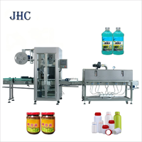 Machine d'étiquetage et de rétraction automatique électrique pour bouteilles, canettes, emballages en verre et en bois, haute productivité, moteur PLC, pour boîtes alimentaires