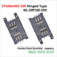 WECONN WL-SIM180-099 6PIN+0 H=2,90mm Klappbarer SIM-Karten-Anschlussbuchse Anpassbarer Board-to-Board-Steckverbinder