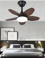 Ventilateur de plafond LED moderne avec lumière et télécommande, moteur DC silencieux, 3 couleurs changeantes, ventilateur de plafond décoratif pour chambre à coucher