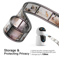Kamera Bayi WiFi 6MP Lensa Ganda 360 °   Kamera Keamanan Rumah PTZ IP dengan Pelacakan Gerakan Cerdas, Penglihatan Malam, Audio Dua Arah, dan Pemantauan Jarak Jauh