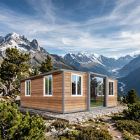 Maison conteneur extensible de luxe à double aile, villa préfabriquée mobile pour glamping et hébergement, avec décoration intérieure complète