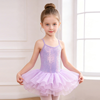 Justaucorps de ballet pour filles, tutu à sequins, robe en tulle à bretelles fines, vêtements de danse pour enfants de haute qualité, option de logo personnalisé pour l'entraînement quotidien