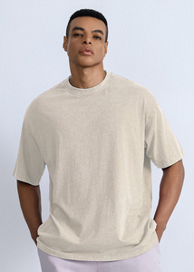 T-shirt da <span class=keywords><strong>uomo</strong></span> personalizzata <span class=keywords><strong>oversize</strong></span> a maniche corte in cotone, di alta qualità, con lavaggio acido, t-shirt da <span class=keywords><strong>uomo</strong></span> bianca, t-shirt da <span class=keywords><strong>uomo</strong></span> neutre - Product Image 5