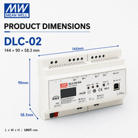 Pengontrol Multi-master MEANWELL DLC-02 DALI-2 2 Saluran dengan Catu Daya DALI Terintegrasi & 4 Relay Modbus TCP/IP