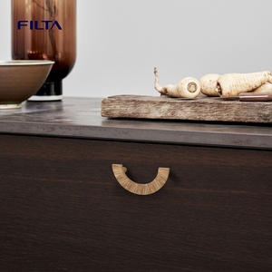 חומרה אישית מטבח חצי מעגל ארון מתכת מוצק מושך ידית ריהוט זהב - Product Image 3