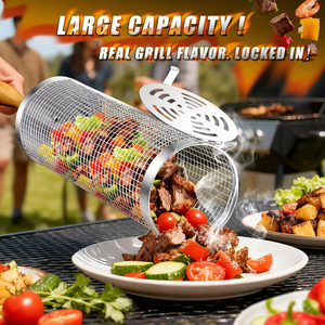 Rejilla de Acero Inoxidable para Barbacoa, Resistente a la Corrosión, Portátil, con Tapa de Cierre Seguro para Estufa de Camping, Venta al Por Mayor - Product Image 1
