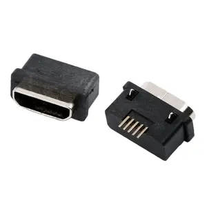 Su geçirmez IP67 mikro USB tip B 5 Pin SMT konektörü kadın şarj ve veri iletimi için USB Jack konnektörü