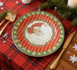 Juego de Vajilla de Cerámica con Temática Navideña al por Mayor, Caja de Regalo con Plato Impreso Personalizado, Ideal para Minoristas y Promociones - Product Image 1