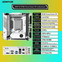 Motherboard JGINYUE B760 Mini ITX LGA 1700 B760i Snow Dream D5 Mendukung Prosesor Intel Core Generasi ke-12/13/14 DDR5 64GB SATA