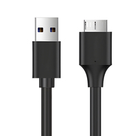 Cable de Datos USB 3.0 Tipo A a Micro-B Ecológico para Disco Duro de Computadora, Carga Rápida, Transmisión de Alta Velocidad de 5 Gbps