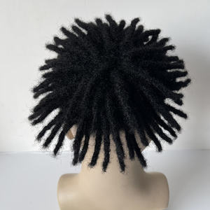 Système capillaire pour <span class=keywords><strong>homme</strong></span> en dreadlocks noires, base en peau, toupet, perruque dreadlocks, base en poly, toupet pour <span class=keywords><strong>homme</strong></span> avec cheveux courts, vente en gros - Product Image 3