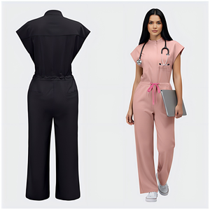 Uniforme de Salón Ligero Personalizado 42388 para Profesionales con Cierre, Cintura Ajustable y Pierna Recta - Product Image 1
