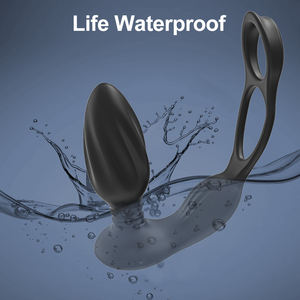 10 modes de vibration, plug anal, télécommande sans fil avec double anneau pénien, masseur de prostate pour adultes - Product Image 6